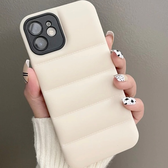 White Puffer IPhone Case - Picture 2 of 4